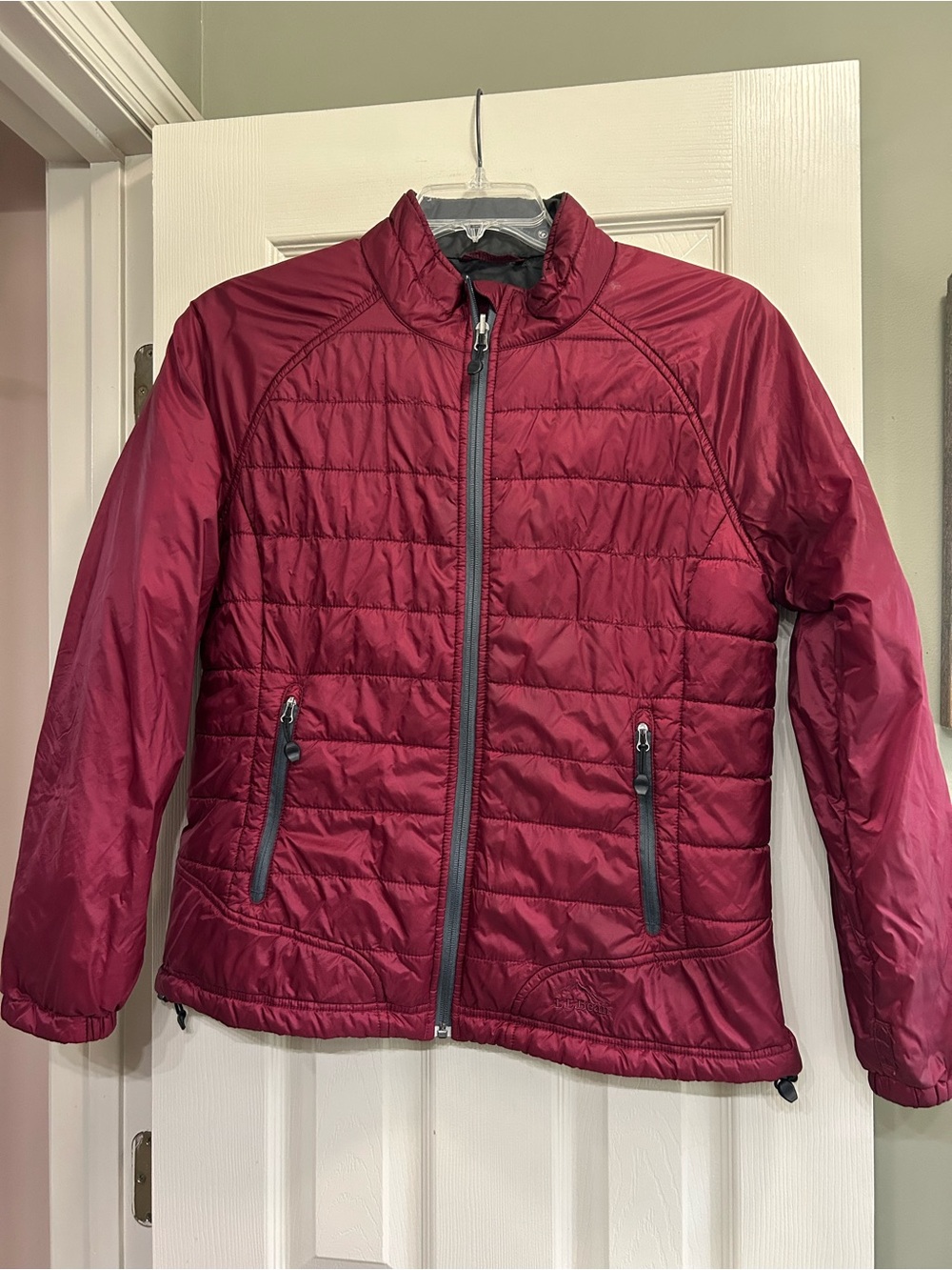 L.L. Bean Women's Burgundy Quilted Puffer Jacket